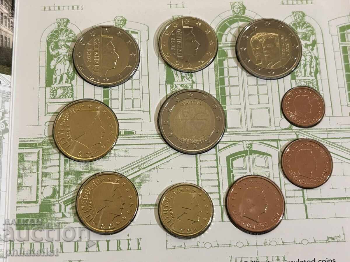 Livrarea Luxemburg 2009 – Set complet de monede euro bancare, 10 monede BU