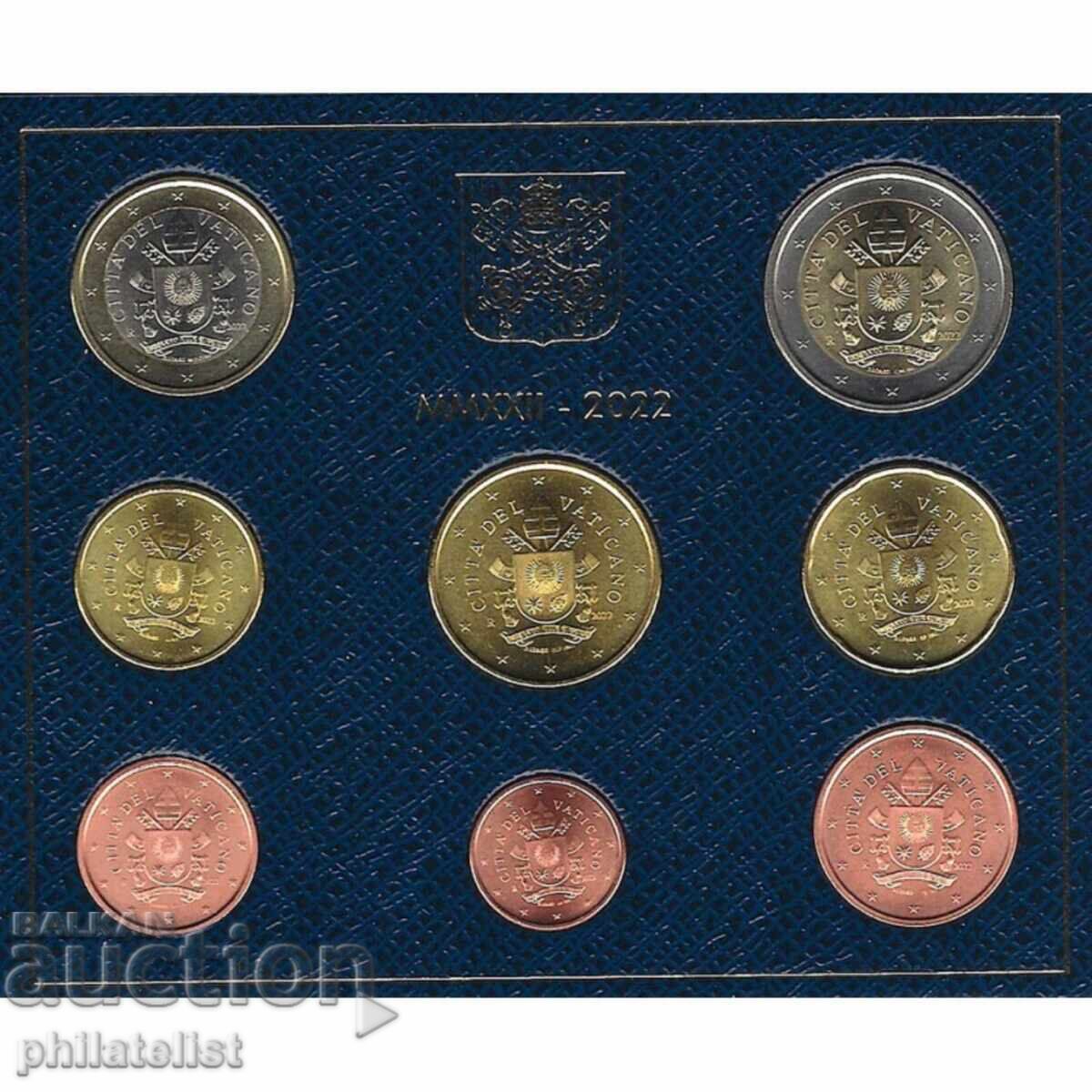 Livrarea Vatican 2022 - set complet de la 1 cent la 2 euro BU