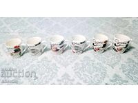 Set Elegant de Cești Retro pentru Cafea „Muzică și Tradiție”