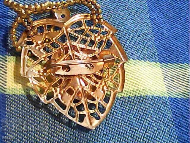 стари позлатани посребрени брошки весулка - 5