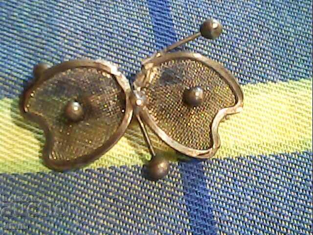 стари позлатани посребрени брошки весулка - 6