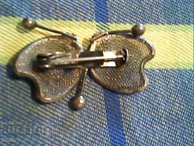 стари позлатани посребрени брошки весулка - 7