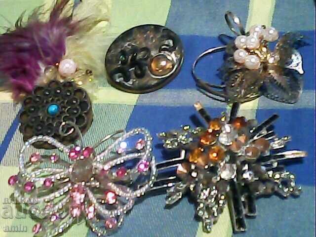 Lot of beautiful brooches, some gold-plated, some silver-plated with price € 10.00 | 19.56 BGN