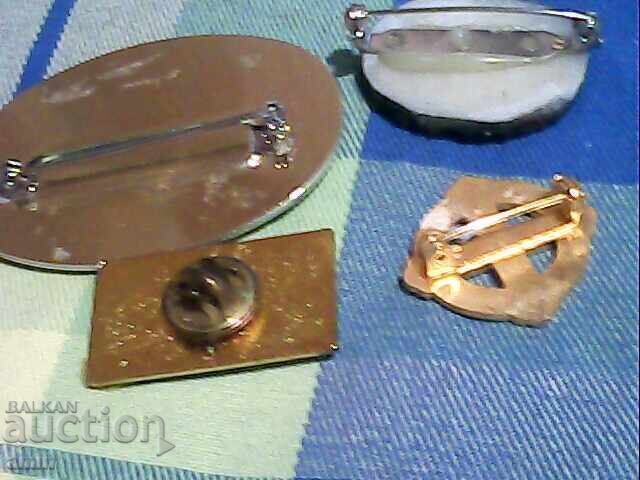 Lot of beautiful brooches, some gold-plated, some silver-plated - 7