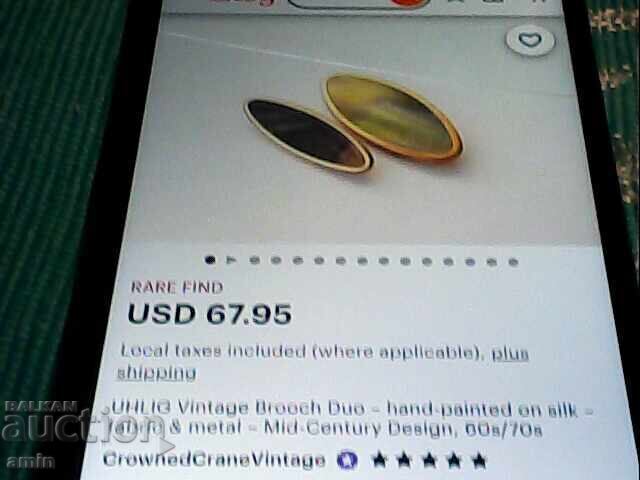 красиви маркови позлатани брошки - 6