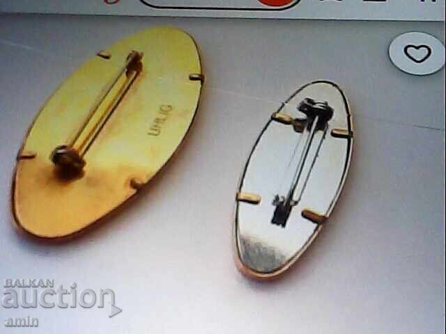 красиви маркови позлатани брошки - 7