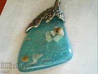 Όμορφο μενταγιόν για κολιέ από γυαλί Murano