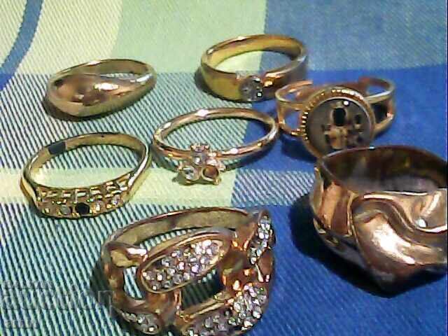 Lot de inele placate cu aur și altele - 5