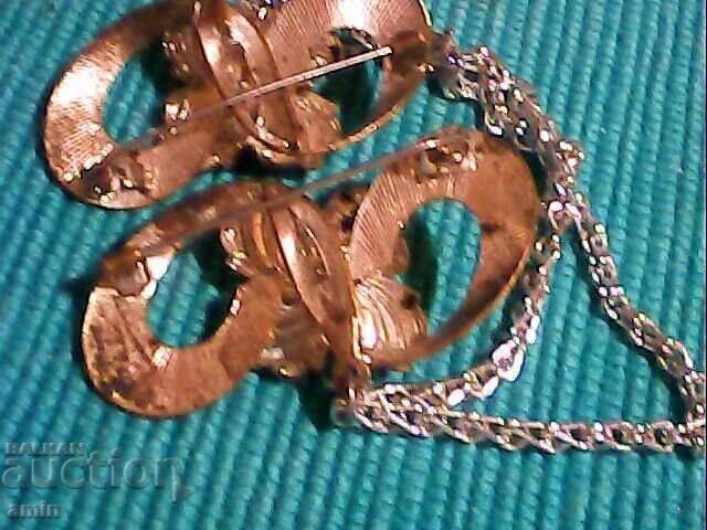 Όμορφες ασημένιες επιχρυσωμένες καρφίτσες μαργαρίτες - 7