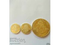 Lot 10 lv, 20 lv și 100 lv 1894 prințul Ferdinand