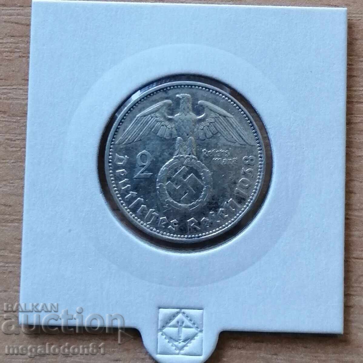 Germania - 2 reichsmarci 1938, E cu preț € 30.00 | 58.68 BGN