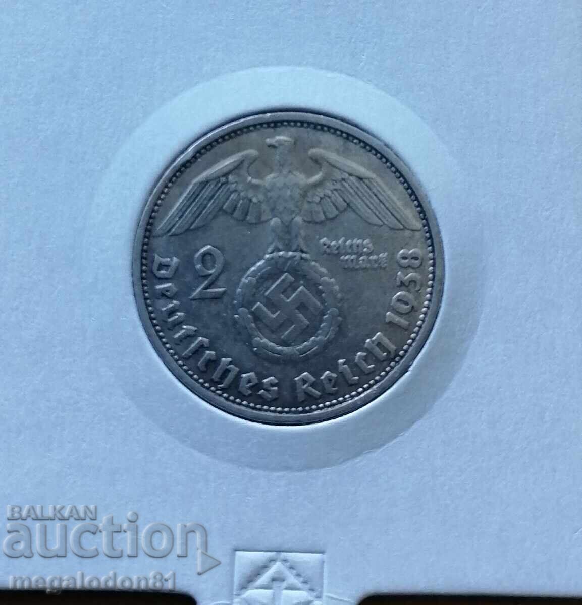 Germania - 2 reichsmarci 1938, D cu preț € 25.00 | 48.90 BGN