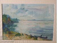 Painting "Sunset on the Danube" by Yordan Gospodinov