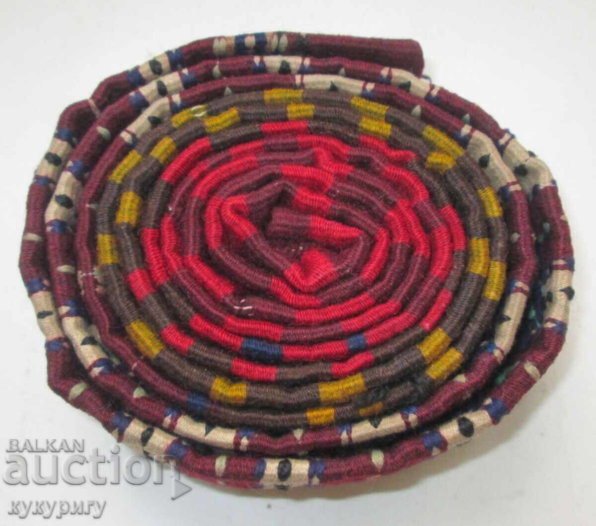 Beautiful old hand-woven belt for a folk costume - 7