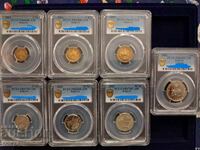 Set Proof 2002 Bulgaria mat-lucios certificat PCGS