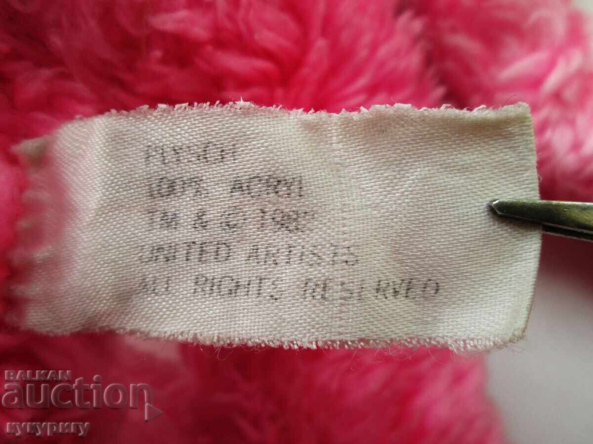 Jucărie veche de pluș Pink Panther Pinko originală - 5