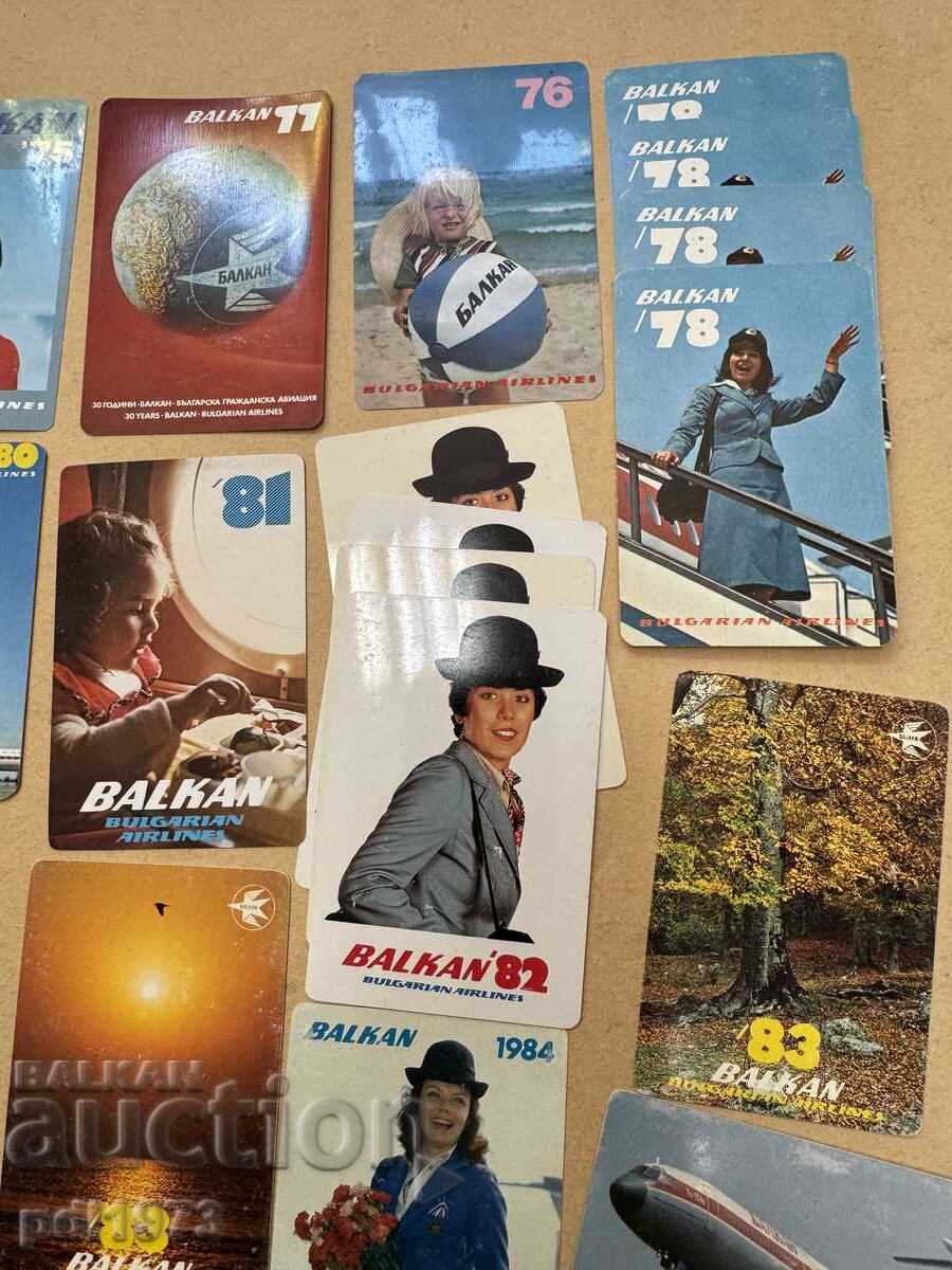 Δημοπρασία 19 τεμ., ημερολόγια τσέπης Balkan 1975 έως 1984