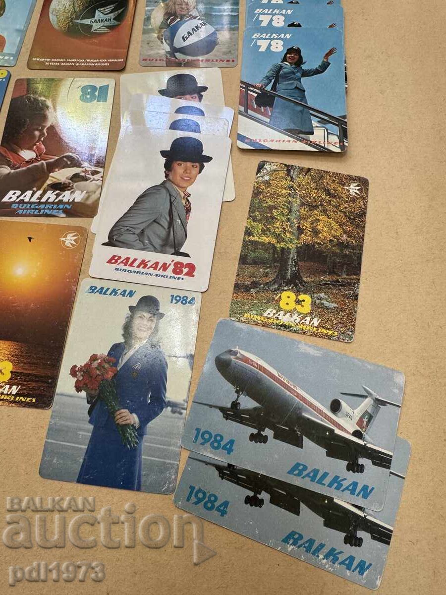 Παράδοση 19 τεμ., ημερολόγια τσέπης Balkan 1975 έως 1984