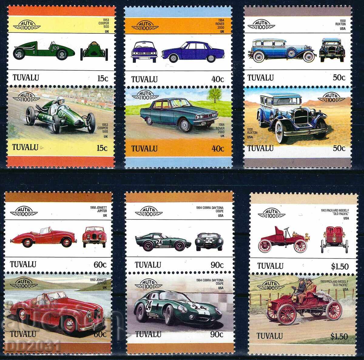 Tuvalu 1986 - automobile Leaders of the World 4 MNH