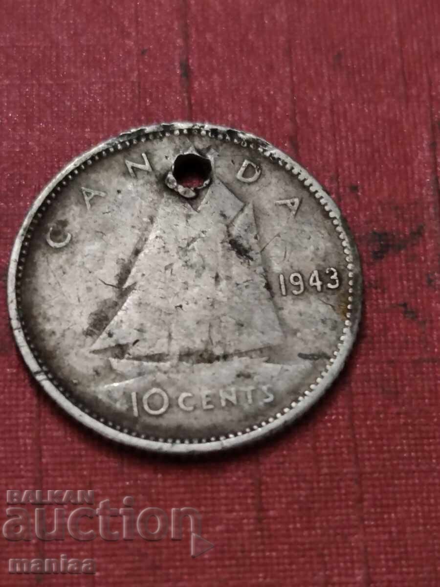 10 cents 1943 Silver with price € 5.00 | 9.78 BGN