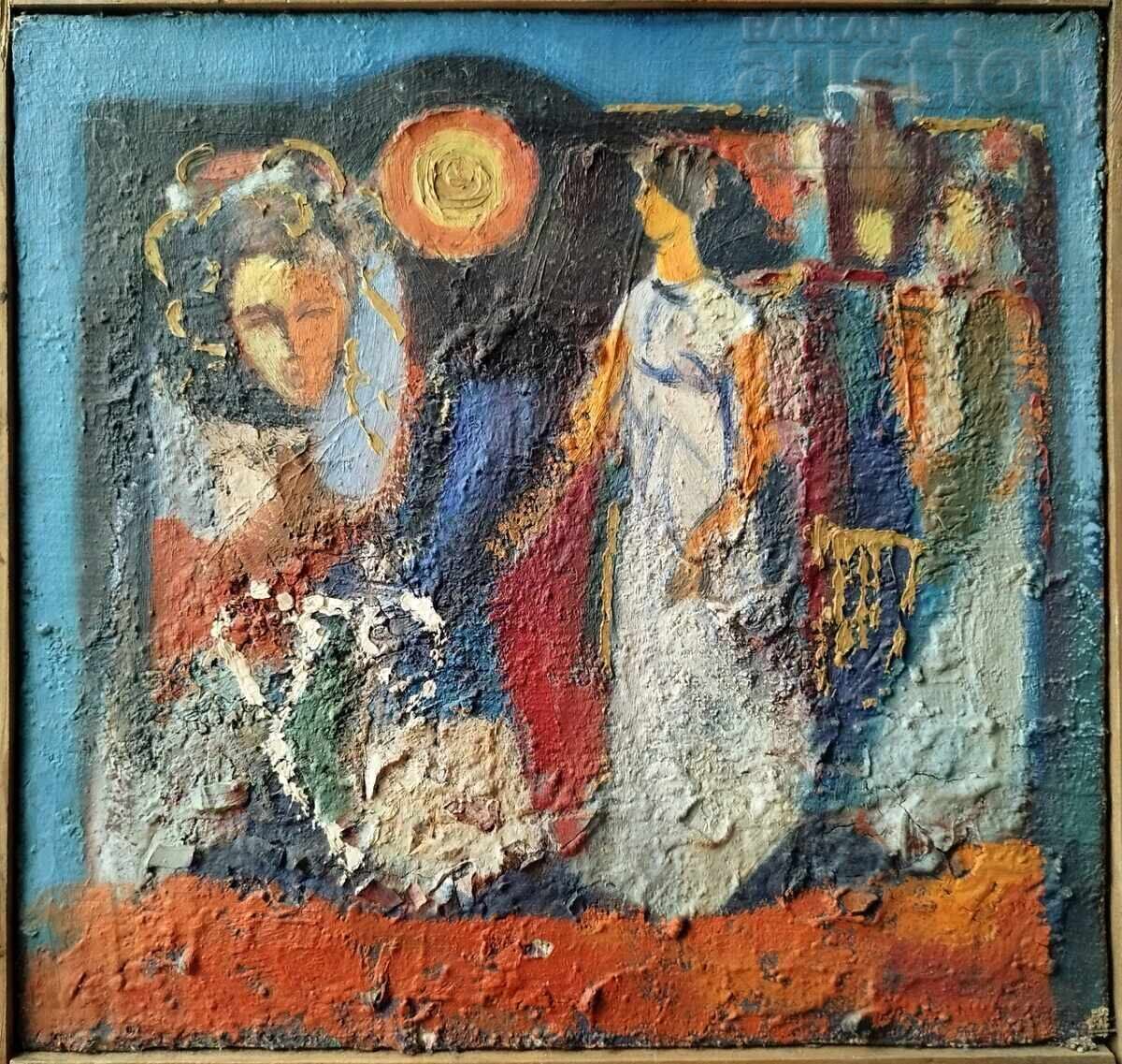 Poza „Motive antice”, art. K. Kalchev, anii 1970.