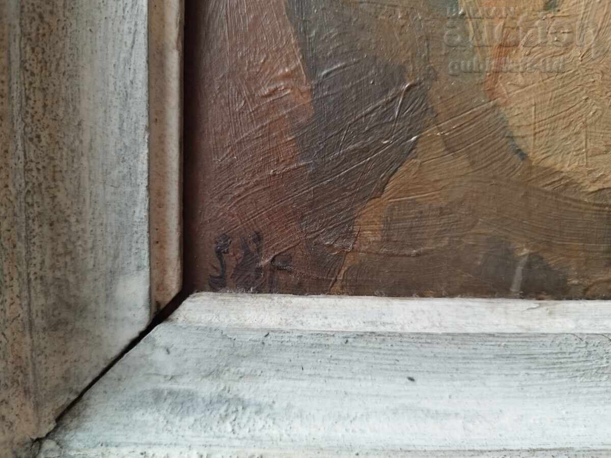 Licitație Pictură, peisaj, case vechi, anii 1950.