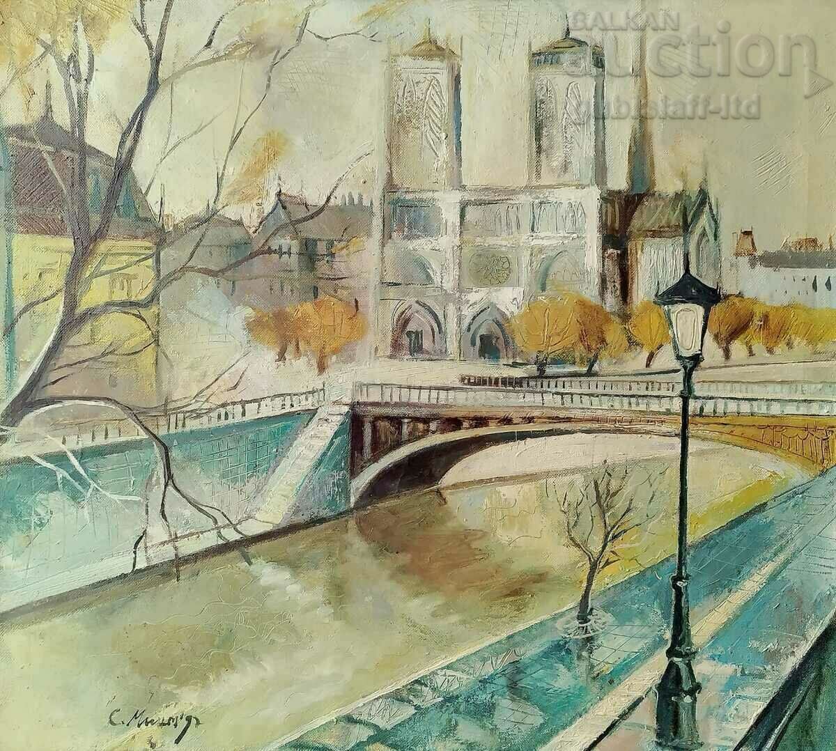 Poza „Paris cu Notre Dame”, art. S. Min..., 1997 cu preț € 730.00 | 1427.76 BGN