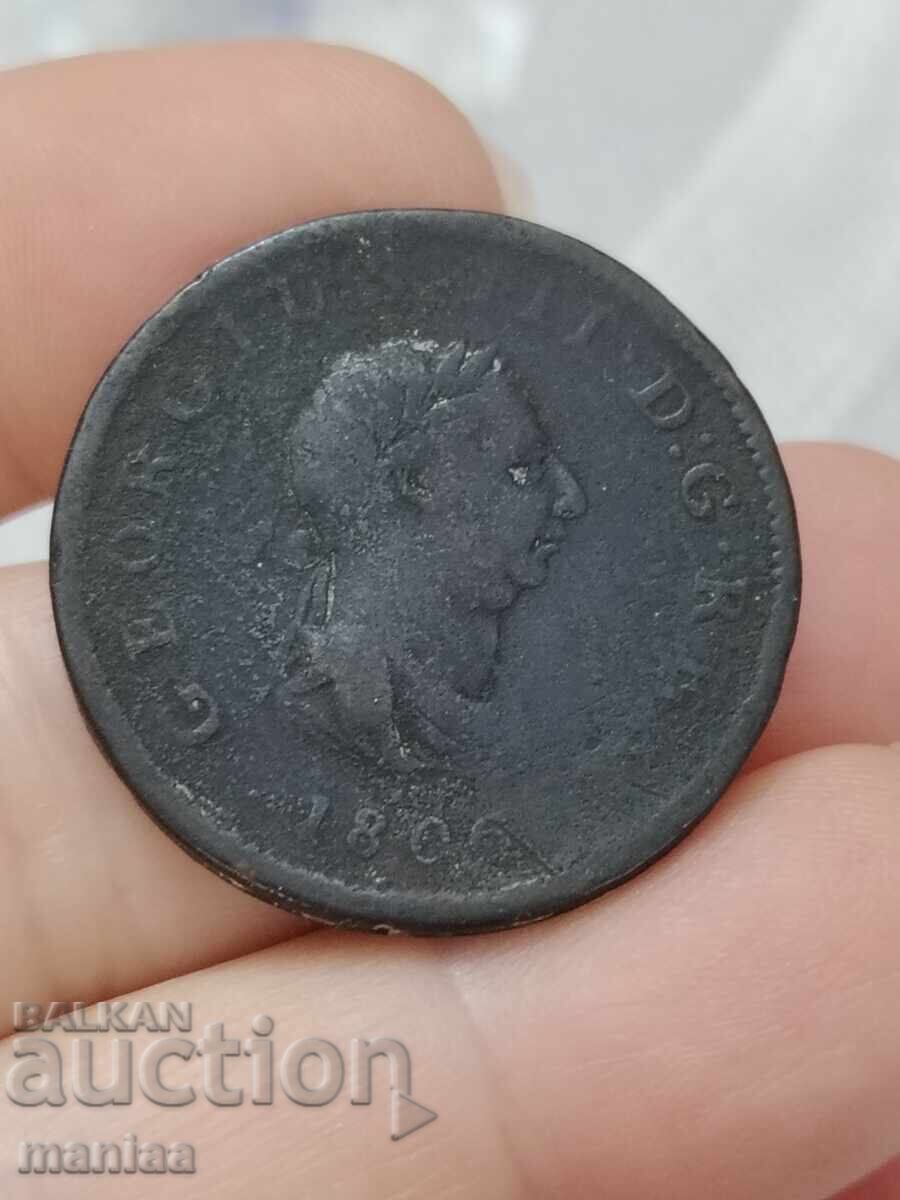 1/2 Penny 1806 cu preț € 5.00 | 9.78 BGN