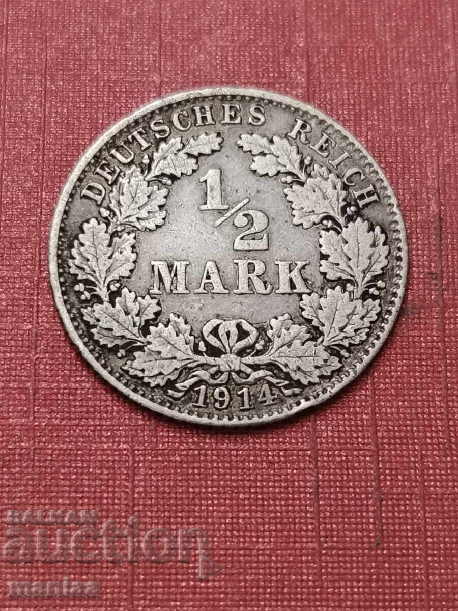 1/2 Marcă 1914 Argint D cu preț € 15.00 | 29.34 BGN