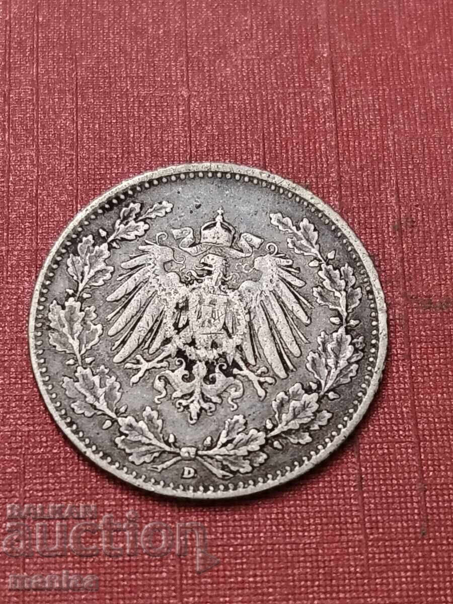 Livrarea 1/2 Marcă 1914 Argint D
