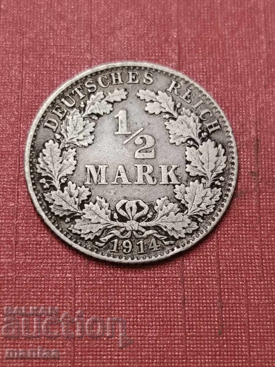 1/2 Marcă 1914 Argint D