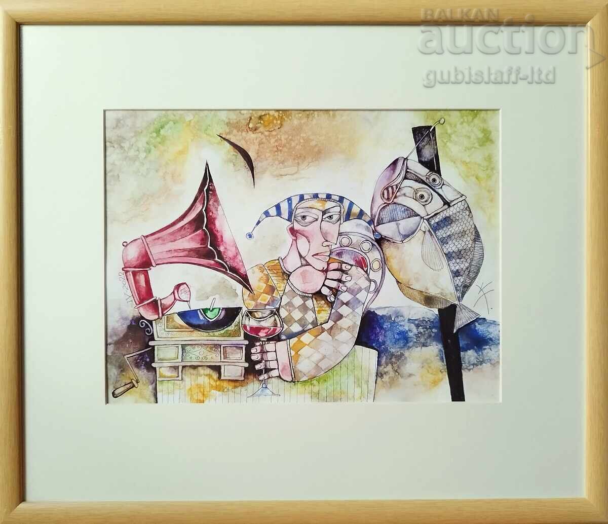 Картина "В края на деня", худ. Кр. Тодоров - Кеца(1959-2022)