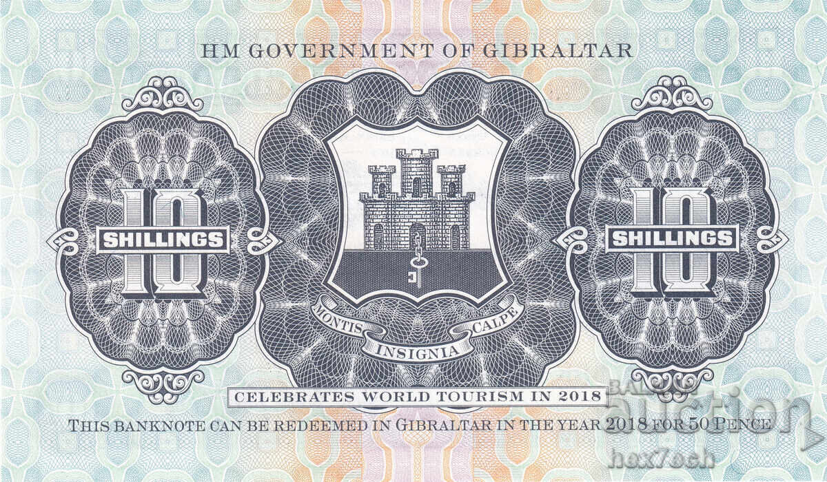 Licitație ❤️ ⭐ Gibraltar 2018 10 șilingi UNC Nou ⭐ ❤️