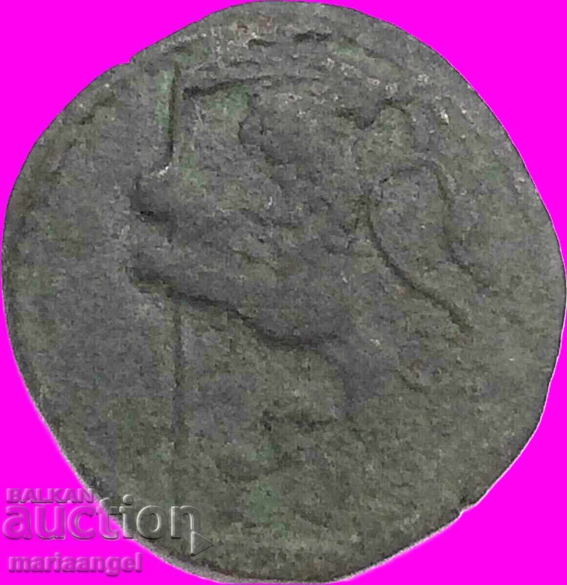 Quatrino 1610 Vatican Paul al V-lea Leu cu steag bronz - 6