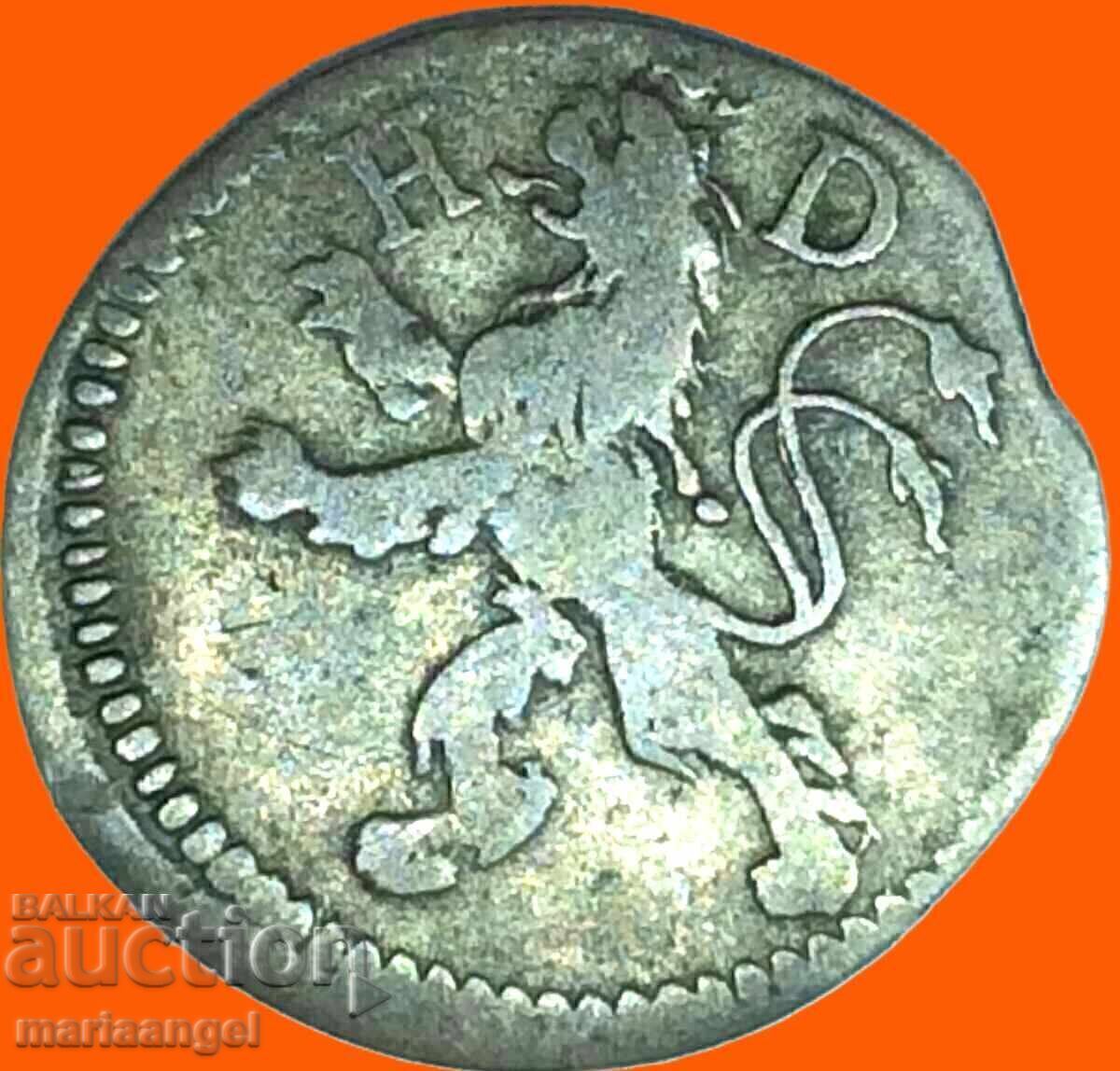 Licitație 1 Kreuzer 1801 Hesse-Darmstadt Germania Ludwig X Argint