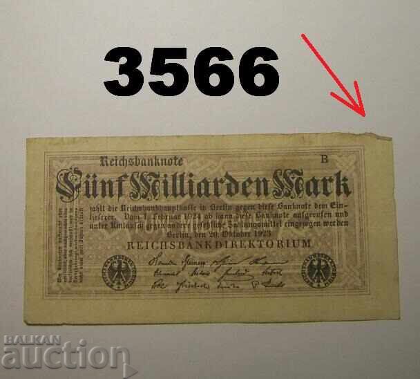 Germania 5 miliarde mărci 1923 Berlin