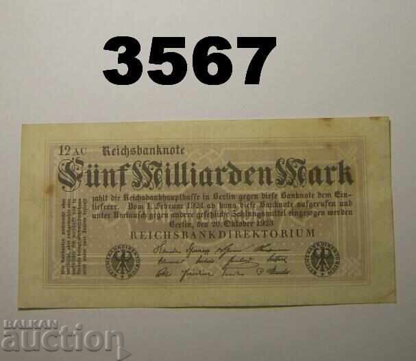Germania 5 miliarde mărci 1923 Berlin