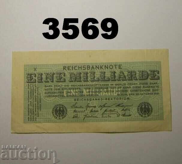 Germany 1 billion marks 1923 Berlin