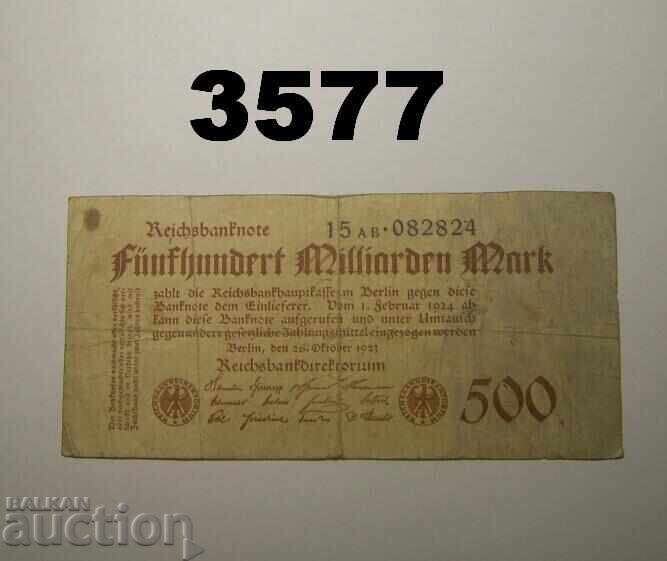 Germania 500 miliarde mărci 1923 Berlin