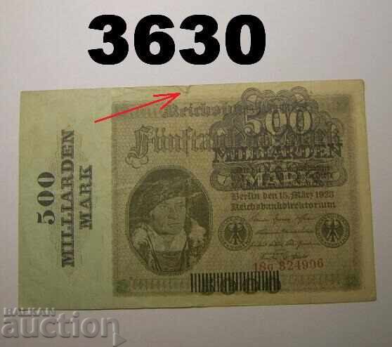 Weimar 500 miliarde mărci 1923 Germania