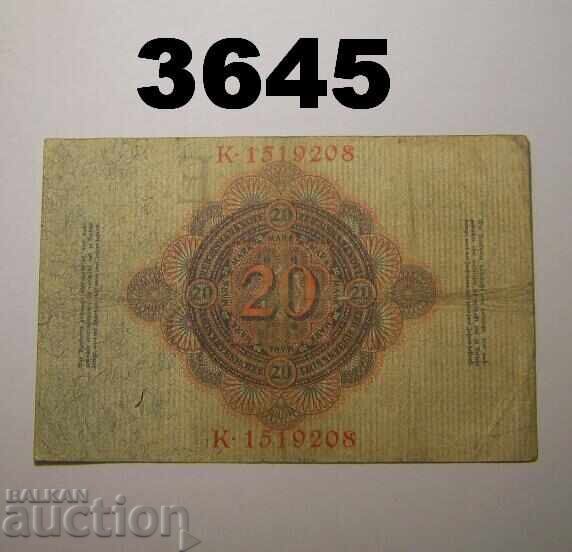 Германия 20 марки 1910 Рядката с цена € 5.00 | 9.78 лв.