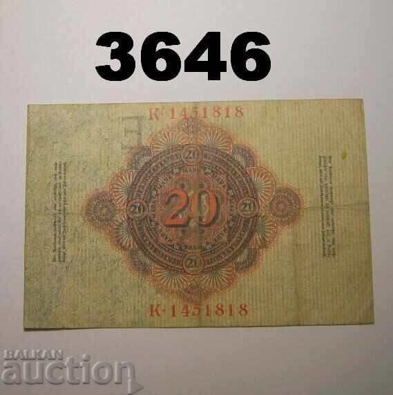 Germania 20 mărci 1910 Rară cu preț € 10.00 | 19.56 BGN