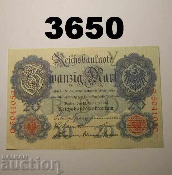 Γερμανία 20 μάρκα 1914