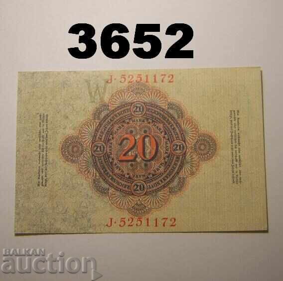 Γερμανία 20 μάρκα 1914 με τιμή € 4.00 | 7.82 BGN
