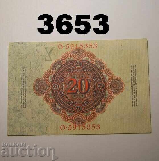 Germania 20 mărci 1914 cu preț € 3.50 | 6.85 BGN