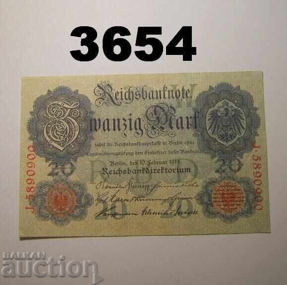 Germania 20 mărci 1914