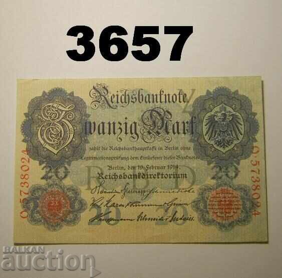 Germania 20 mărci 1914
