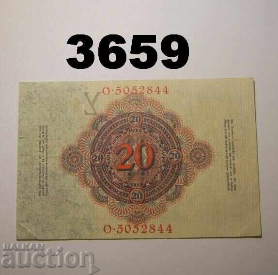 Γερμανία 20 μάρκα 1914 με τιμή € 2.50 | 4.89 BGN