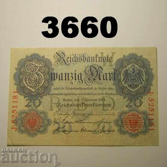 Germania 20 mărci 1914