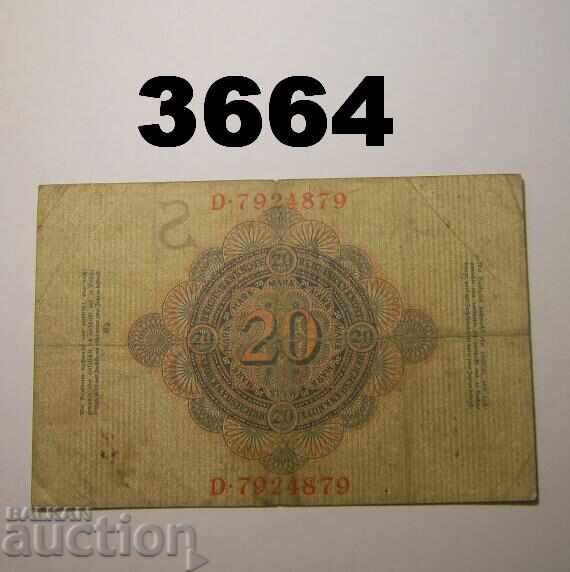 Германия 20 марки 1909 Рядка с цена € 2.50 | 4.89 лв.